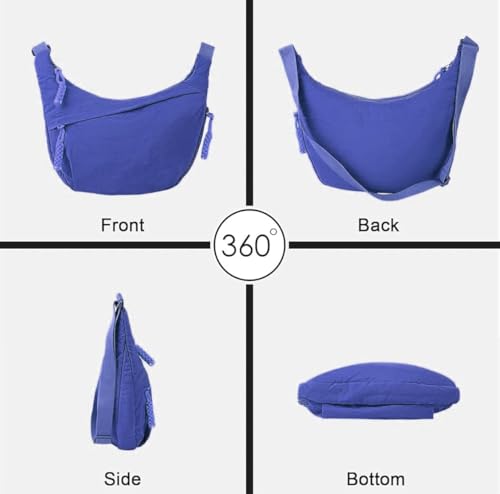 Image of WildHorn Travel Crossbody Crescent Bag for Women | Over-Shoulder Half Moon Sling Purse with Zipper | Unisex Chest Bag & Waist Bag for Daily Travel Use