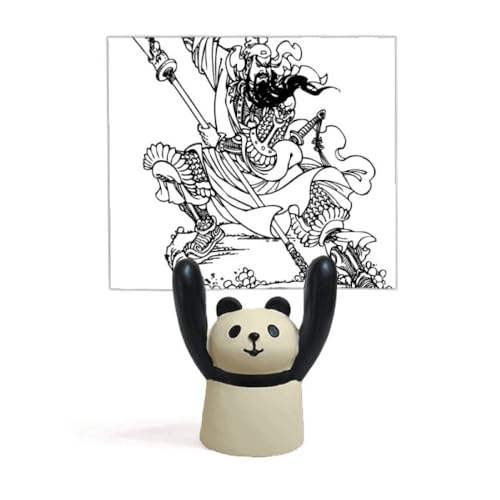 Porte-mémo Trois Royaumes panda figurine de bureau en résine pour notes