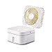 Jjoer Ventilator Mit Vernebler Ventilator Mit Licht Tragbarer Ventilator Tischventilator Sehr Leise Ventilator Leise USB FüR Den AußEnbereich Tragbar Das BüRo White