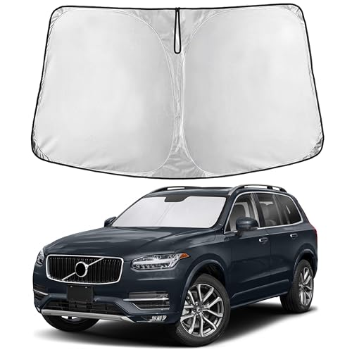 EcoNour Windshield Sunshade for Volvo XC90 2016-2024 2025 2026, Sun Visor for Front Windshield & Window Sun Shade Cover, UV Heat Blocker & Protector, Car Accessories