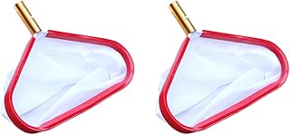LYEAA Red de aterrizaje para piscina con mango de aluminio para una limpieza eficiente de la piscina, color rojo