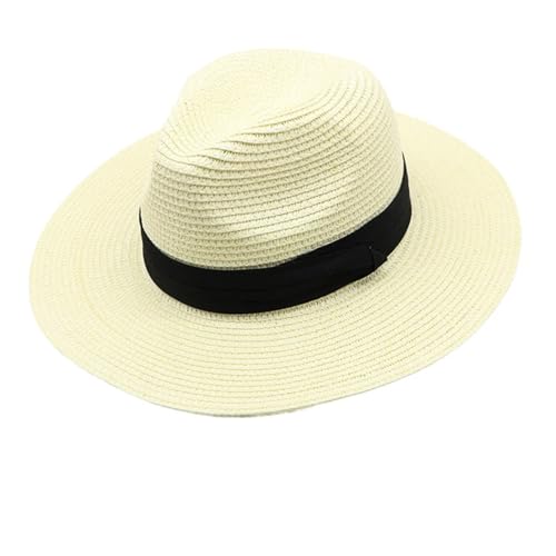 Chapeau de paille à large bord contre le soleil de la plage