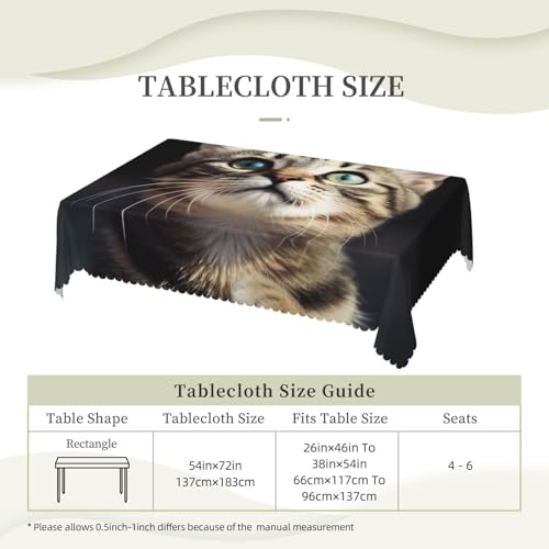 Nappe rectangulaire chat antitache pour protéger la table des enfants