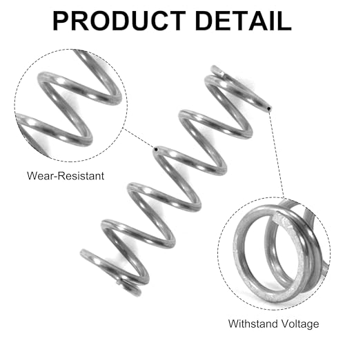 GUNGY Druckfeder Edelstahl Feder Druckfedern 15mm Drahtdurchmesser 0,6mm Außendurchmesser 5mm Länge 15mm Maximale Federkraft 1,35kg 20 Stück