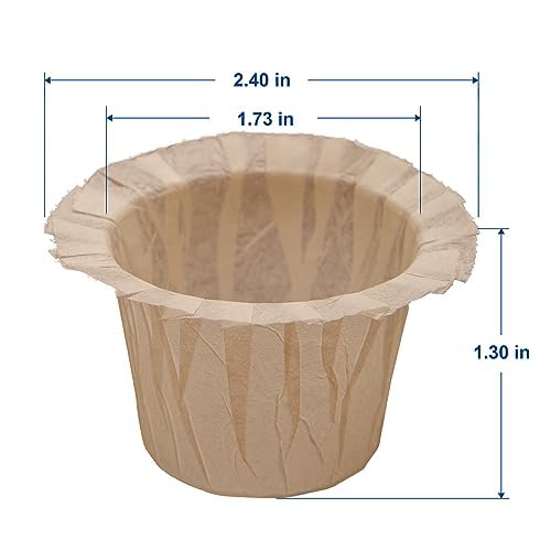Image of Irmidi Disposable Coffee Filters, 100 Count Natural Paper Filters Compatible with Keurig Brewers Single Serve 1.0 and 2.0, Fit all Reusable Coffee Pods(Natural 100)