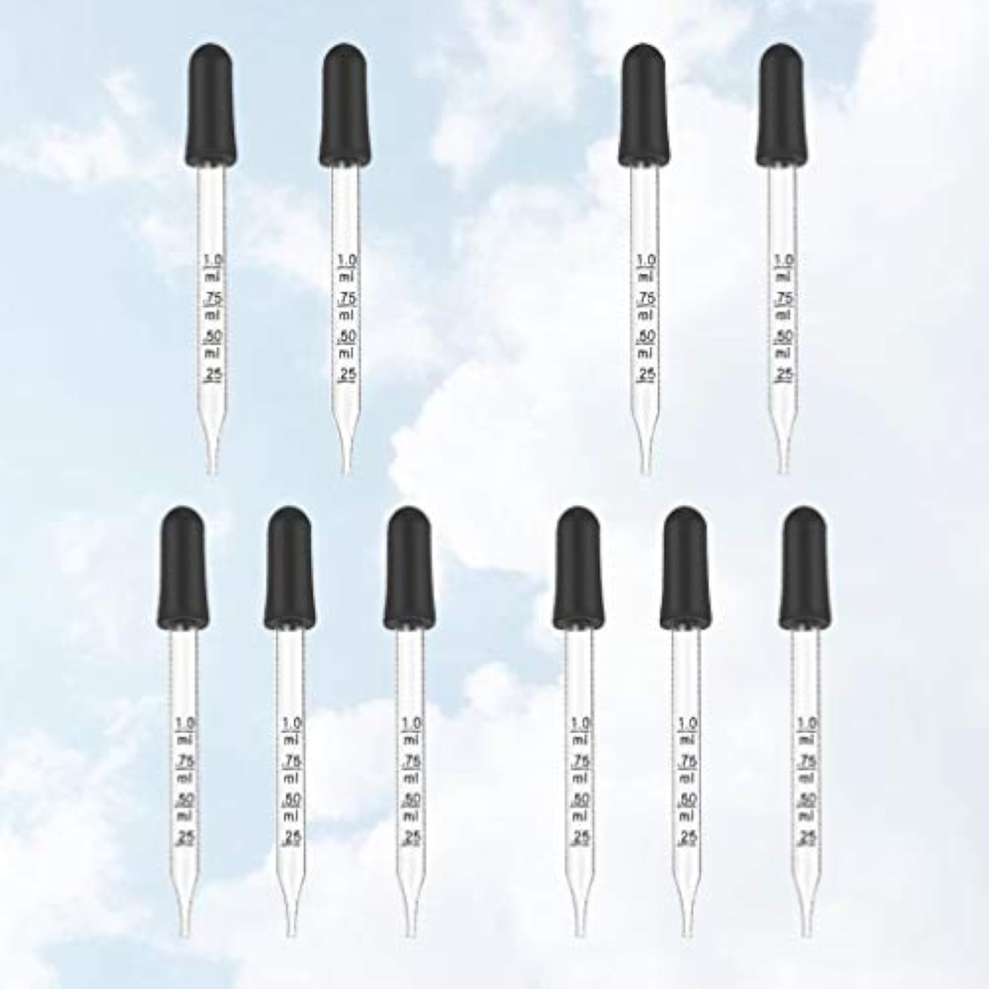 10pcs 1ml Refillable Pipette Set for Home Use