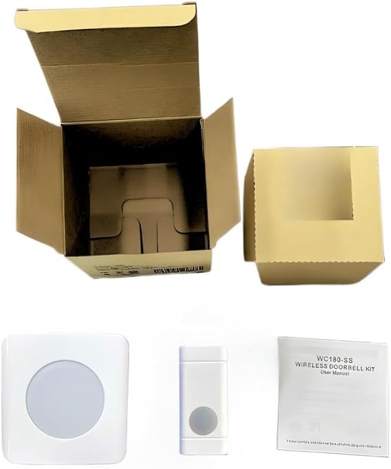 Security2020 WC180 Wireless Door Chime with Flashing Strobe Light