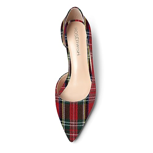 ROSERWISH Womens Sexy Fashion Slip On Evening Pointed Toe Patent Stiletto High Heel Pumps Shoes 4 Inch3