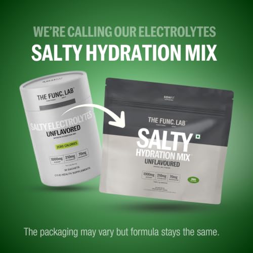 Image of The Func. Lab Daily Electrolytes - Unflavoured | 30 Sachets | Instant Hydration Powder with Sodium, Potassium, Magnesium | Sugar-Free, No Preservatives | Instant Energy, Performance & Recovery Drink