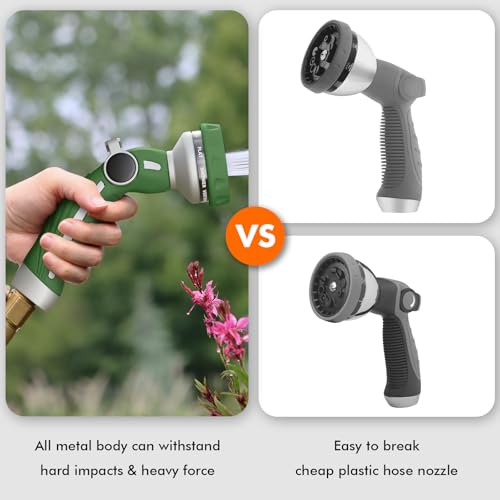 Image of RESTMO Hose Nozzle Heavy Duty, Metal Water Hose Sprayer for Garden