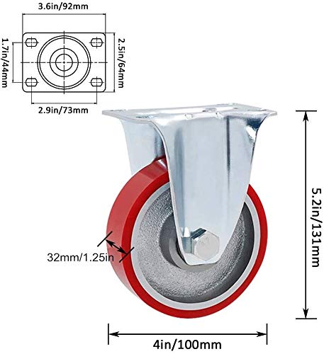 Roulettes pivotantes robustes en polyuréthane pour établi durable - 3