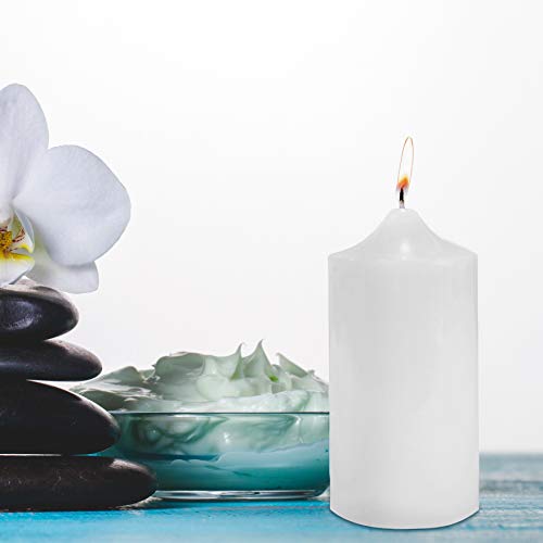 Super Z Outlet 3" X 6" Unscented White Pillar Candle For Weddings, Home Decoration, Relaxation, Spa, Smokeless Cotton Wick. (1 Candle) #TOP4