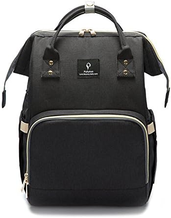 inxxmix Diaper Bag Backpack with Large Capacity and USB Charging Port, Baby Diaper Bag with Multi-Function Waterproof Travel, Mommy Bags for Mom Girls Boys Dad Baby Teens (Black)