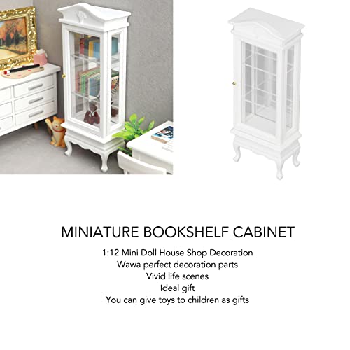 Spyminnpoo Mininature Display Cabinet, Dollhouse Furniture Wooden Arc Roof Cabinet High Simulation Accessories For 1:12 Scale Dollhouse #TOP2