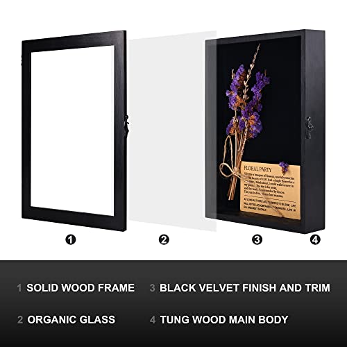 Elevon 8 X 10 Shadow Box Frame Display Case Picture Frame With Soft Lined Back,Ideal For Memorabilia Medals Photos Memory Box #TOP2