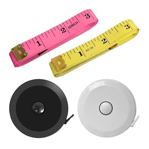 4 Pack Tape Measure Retractable Measuring for Body Fabric Sewing Tailor Cloth Knitting Craft Measurements, 60-Inch Soft Measuring Tape Double Scales Rulers for Body Weight