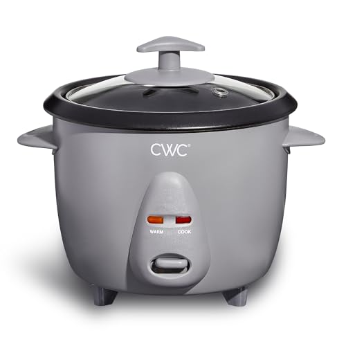 Image of COOK WITH COLOR 6 Cup Rice Cooker 300W - Effortless Cooking and Perfectly, Cooks 3 Cups of Raw Rice for 6 Cups of Cooked Rice, Grey