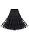 Dressystar Women 50's Vintage Rockabilly Petticoat Net Underskirt 26" Length Tutu Black Large