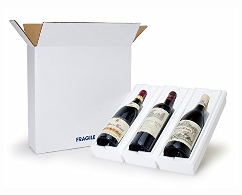 EcoBox 3 Bottle Wine Shipper - Styrofoam Cradle and Box (E-599)