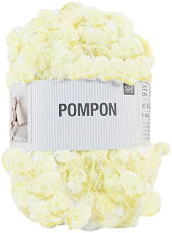 Rico Design 038 Pompom Wool, Lemon