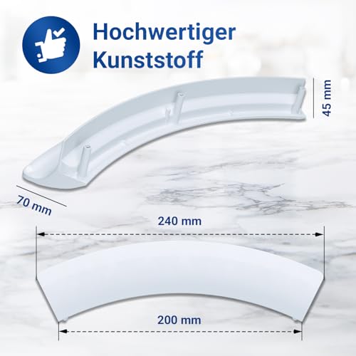 VIOKS Uchwyt drzwiowy 240 x 70 mm biały zamiennik do Bosch Siеmens 00497522 497522 uchwyt do suszarki - otwieracz drzwi uchwyt część zamienna do suszarki bębnowej suszarka z pompą ciepła iQ100 iQ300