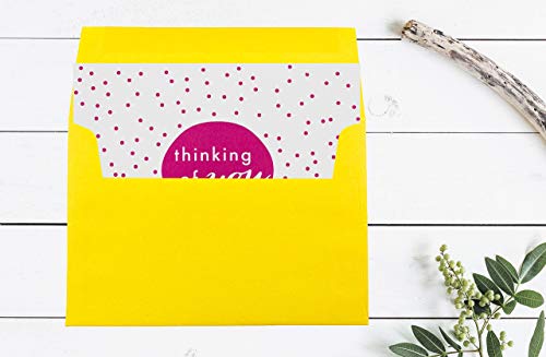Jam Paper A7 Colored Invitation Envelopes - 5 1/4 X 7 1/4 - Yellow Recycled - 50/Pack #TOP2