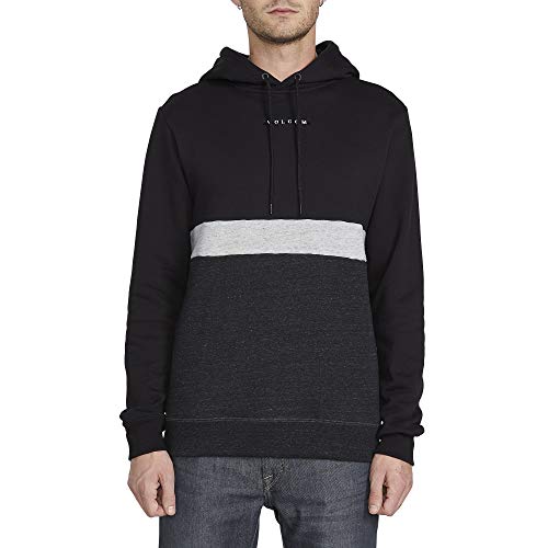 Volcom Men's Single Stone Division Pullover Fleece Sweatshirt Black