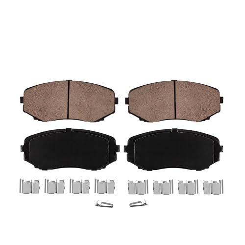 Image of Detroit Axle - Front Brake Kit for 07-14 Ford Edge, 07-15 Lincoln MKX | 12.60'' inch Drilled & Slotted Disc Brake Rotors Ceramic Brake Pads 2007 2008 2009 2010 2011 2012 2013 2014 2015 Replacement