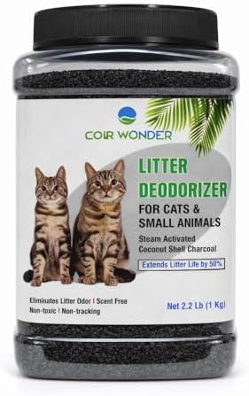 View of Amazon.com: Coir Wonder Cat Litter Deodorizer – 2.2 Lb Activated ...