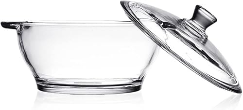 Miniatura 8 de ERINGOGO Olla de cocción de vidrio con tapa de olla de estofado de 2,5 l, olla de sopa de vidrio para alimentos para bebés, leche, verduras, sopas y