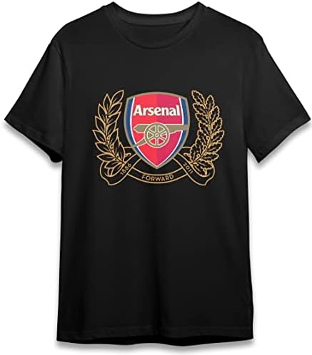 Arsenal F.C. Forward Shirts Unisex Hipster Hip-Hop Mens for Women Cotton Fashion T-Shirts Black XXL