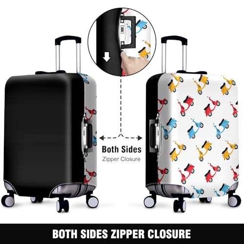 Compact Small Suitcase Cover Elastic Stretchable Protector for Carry-On Luggage Easy Access Handles Secure Fit Travel Sleeve Protective Sleeve Stylish Safety Scooters2