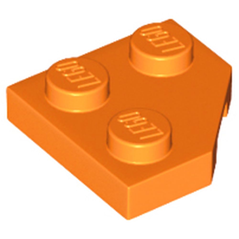 LEGO Wedge, Plate 2 x 2 Cut Corner, Part 26601 (Orange, 10, Bricks)
