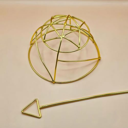 Image of Hair Bun Cage Accessory for Women | Handcrafted Brass Juda Cover with Stick | Anti-Tarnish Traditional Hair Accessory for Wedding & Festive (Fashionable Hair Bun (Golden))
