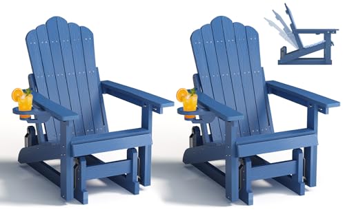 HDPE Outdoor Glider Chair Set of 2