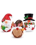 Christmas Gnomes Decorations for Home 3PCS Mini Resin Gnome Figurines Handmade Scandinavian Tomte Sn