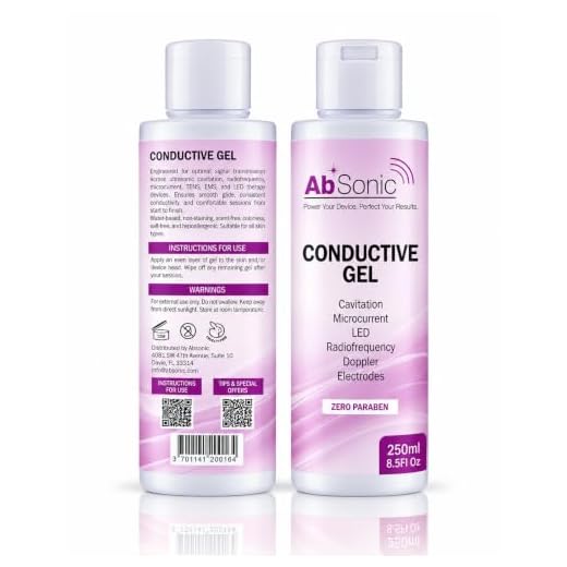 Absonic Conductive Gel for Ultrasound, Cavitation, Microcurrent, RF, TENS & EMS Devices – 2-Pack (17 oz Total) – Water-Based, Paraben-Free – Designed in France