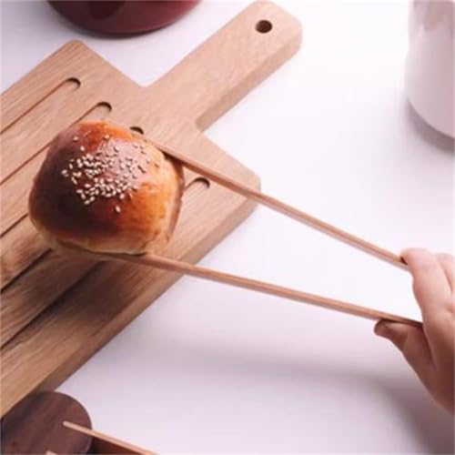 Pinzas de cocina portátiles de madera, pinzas creativas para ensalada, pan y cocina, utensilios de cocina versátiles y duraderos y ecológicos para chefs caseros