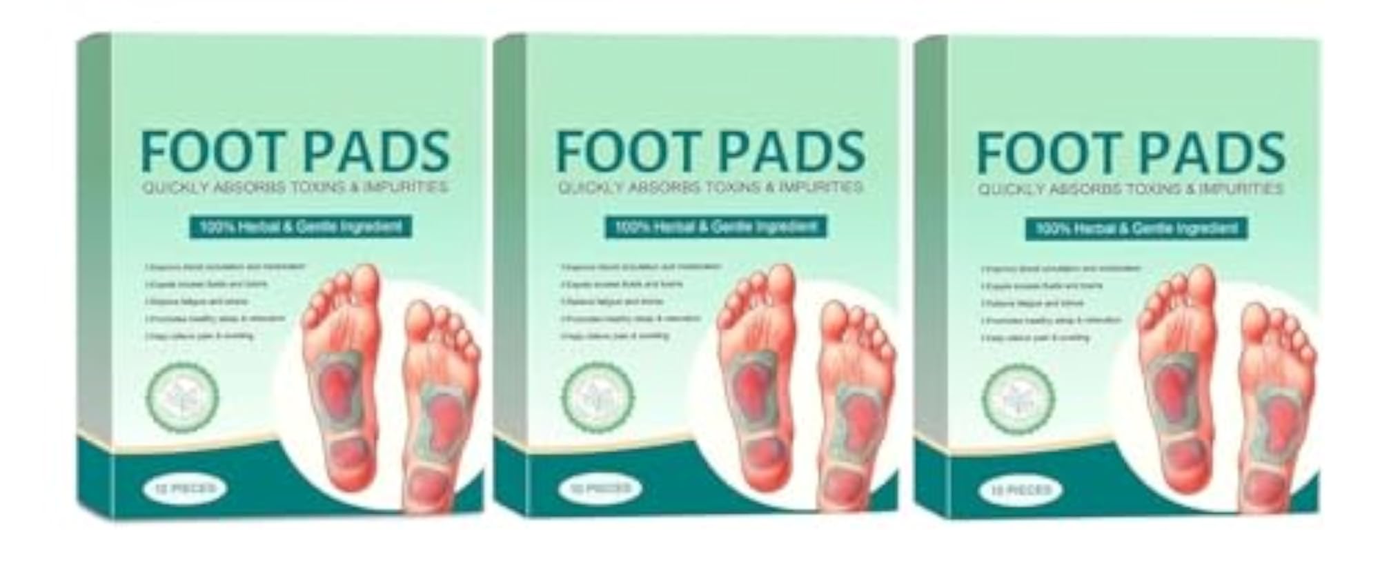 Foot Patches, 30 Pcs Herbal Detox Foot Pads
