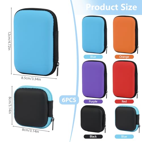 Deepton 6 Stück Spielkarten Box, Kartenbox Spielkarten Etui, Feuchtigkeit Spielkartenbox, 2 Stile Staub Kartenspiel Box für UNO Karten Kopfhörern Datenkabeln Schlüssel