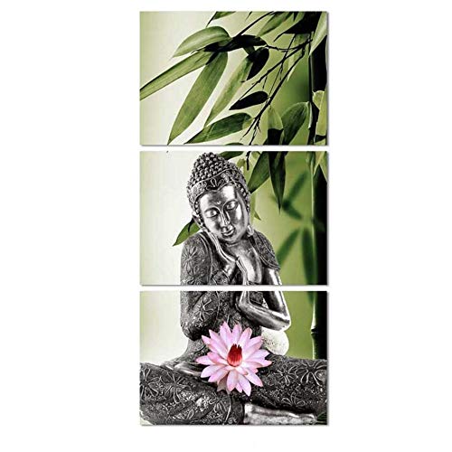 Tableau Bouddha et bambou pour créer une ambiance zen au salon
