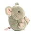 Aurora® Round Rolly Pet™ Frisk Mouse™ Stuffed Animal - Adorable Companions - On-The-Go Fun - Gray 5 Inches