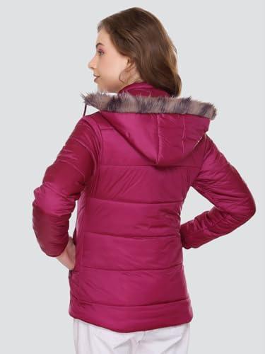 Image of RARE TIMES Women's Stylish Solid Full Sleeves Jacket | Winter Wear Quilted Jacket for Travelling | Regulaer Fit Puffer Jacket For Women