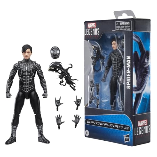 Marvel Legends Series Spider-Man 3 Collectible 6 Inch Action Figure with Spider-Man Symbiote Accessories