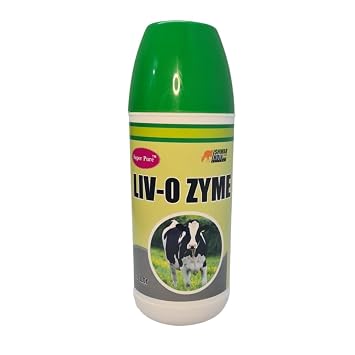 LIV-O Zyme 1 LTR | Ayurvedic Liver Tonic & Digestive Enzyme Syrup for Cows, Goats, Sheep & Farm Animals | Boosts Immunity & Digestion