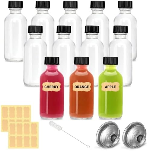 12pack 2oz Glass Bottles With Caps(60ml) Wellness Shot Bottles,Whiskey - View #5