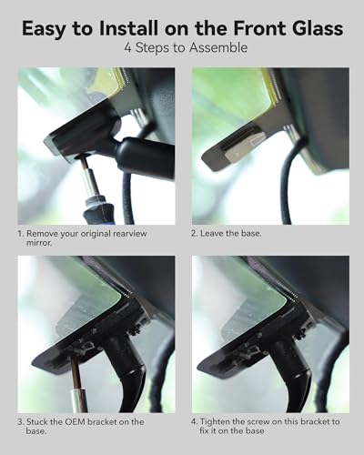 Image of WOLFBOX Model 118 OEM Bracket Fit for 2008-2017 Kia BORreed, for USB C G840S /G840H /G850 /G900 /G900PRO /G850PRO /G900 Tripro Mirror Dash Cam