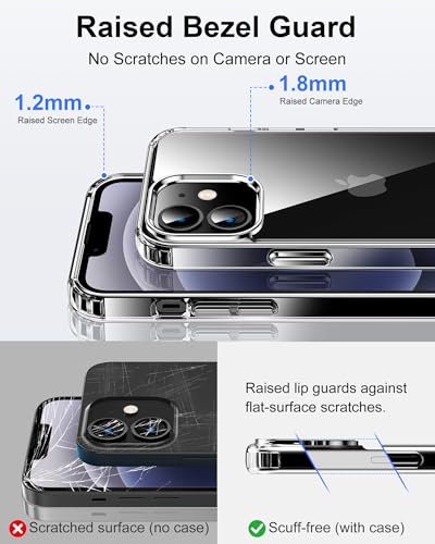 Image of HOOMIL Case for iPhone 12 Mini, Anti-Yellowing, Crystal Clear