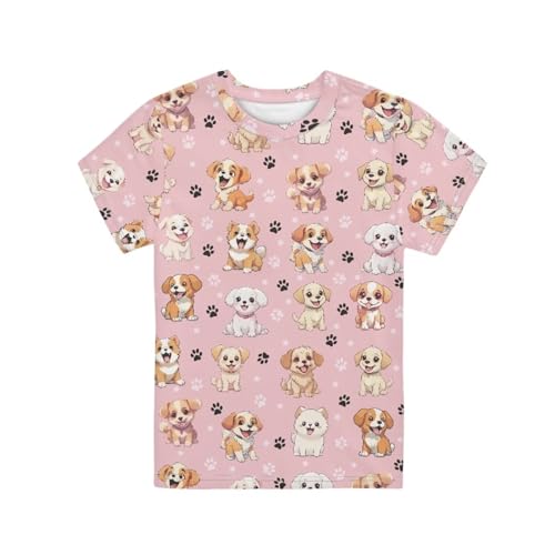 Image of WELLFLYHOM Kids Tshirts Girls Boys Short Sleeve Crewneck Tees Shirts Casual Sport Pullover Tops Size 3-16 Years