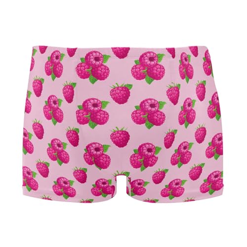 Pink Raspberries Fruit Mens Swim Trunk Swimwear Bathing Suit Swim Brief Square Leg Board Short S B0405127